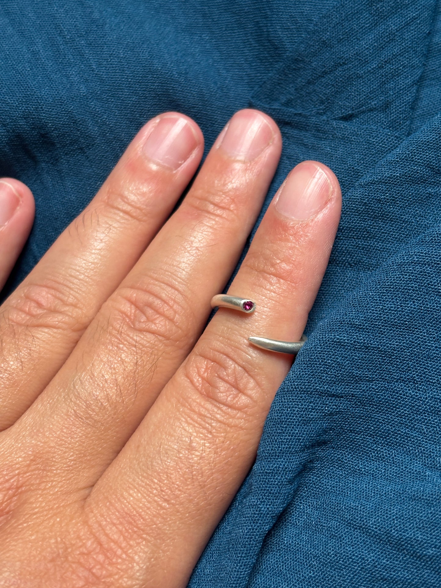 Ruby 'needle' ring