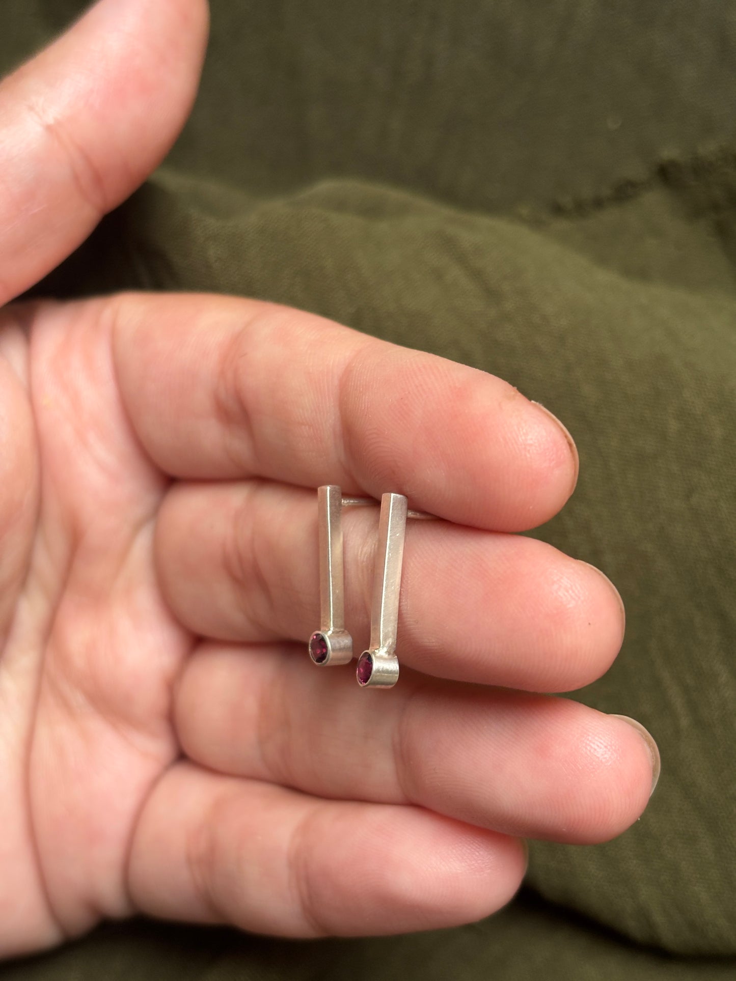 Garnet earrings