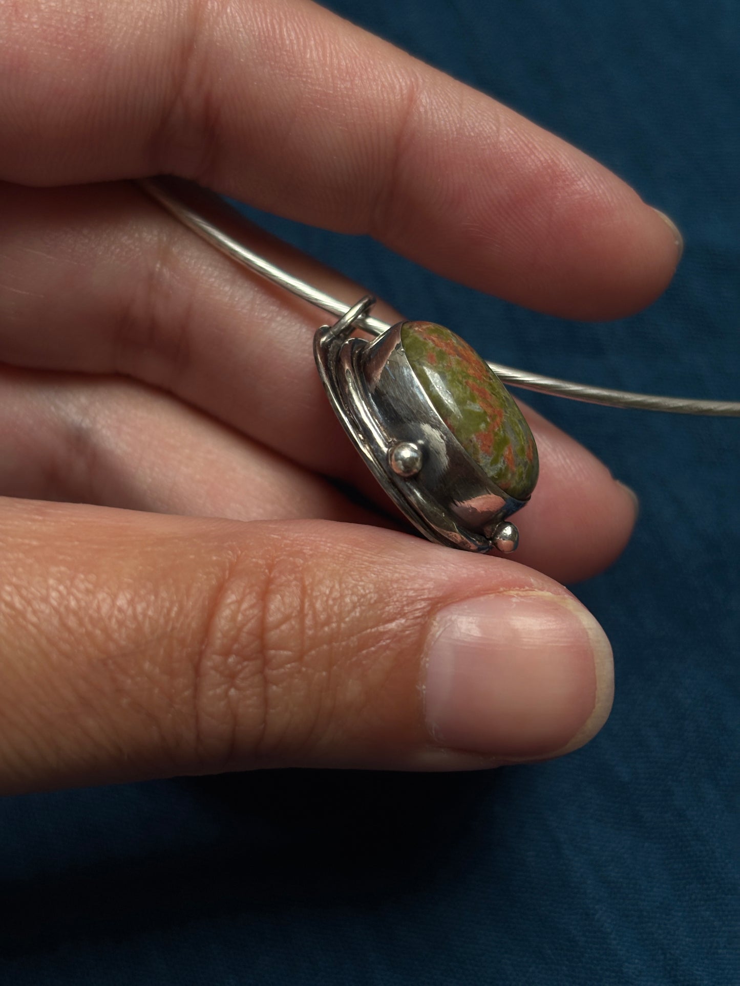 Unakite choker necklace