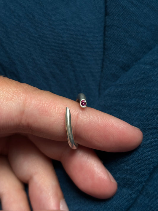 Ruby 'needle' ring