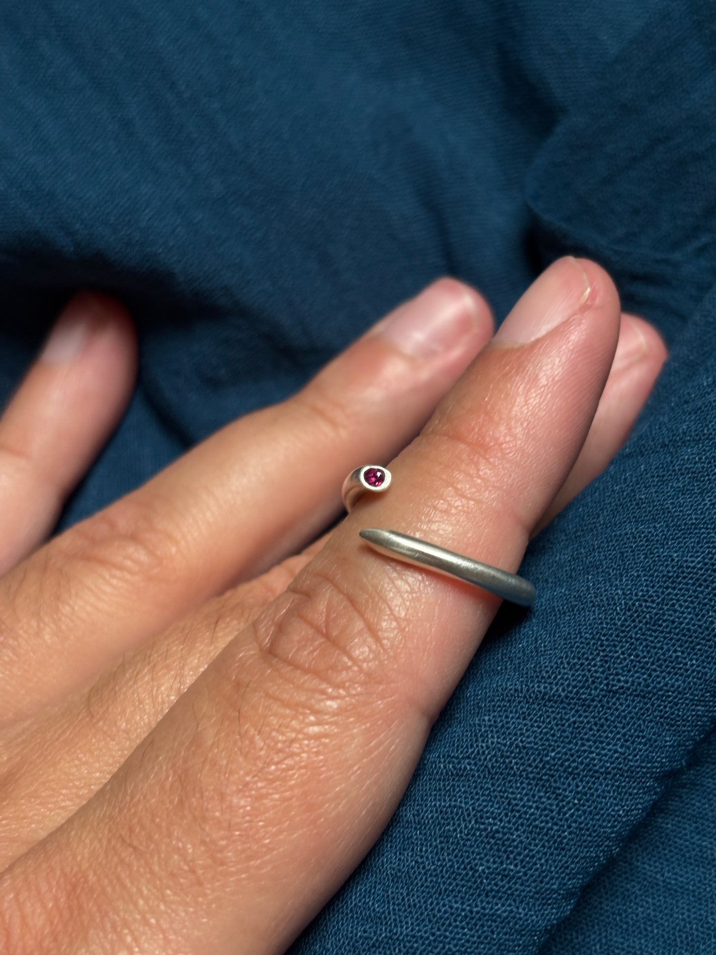 Ruby 'needle' ring