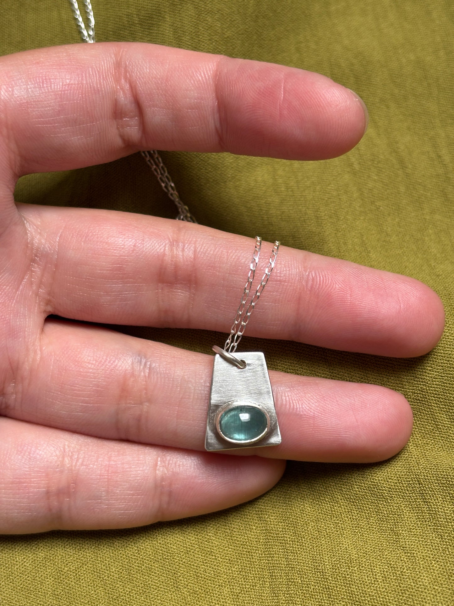 Blue fluorite necklace