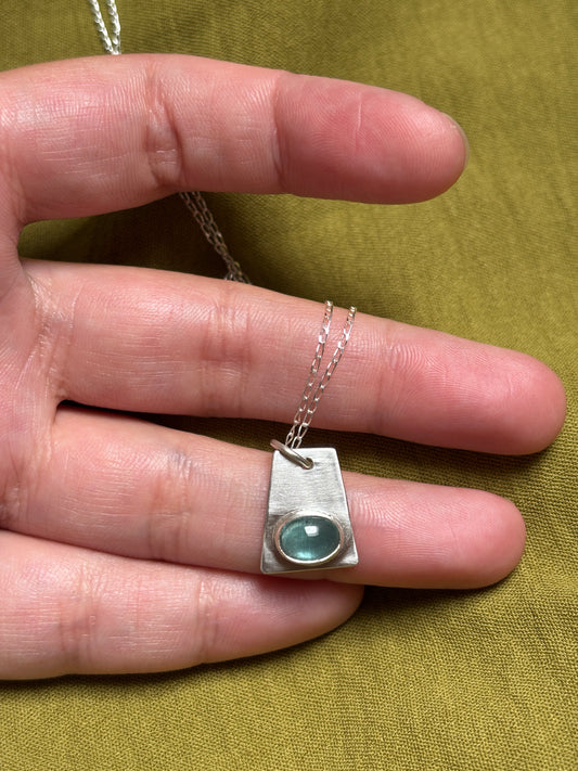 Blue fluorite necklace