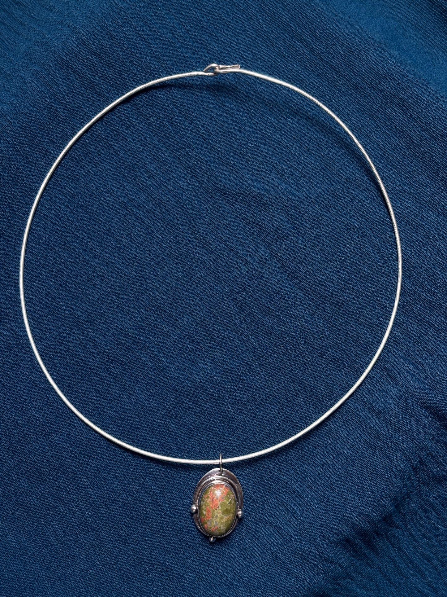 Unakite choker necklace