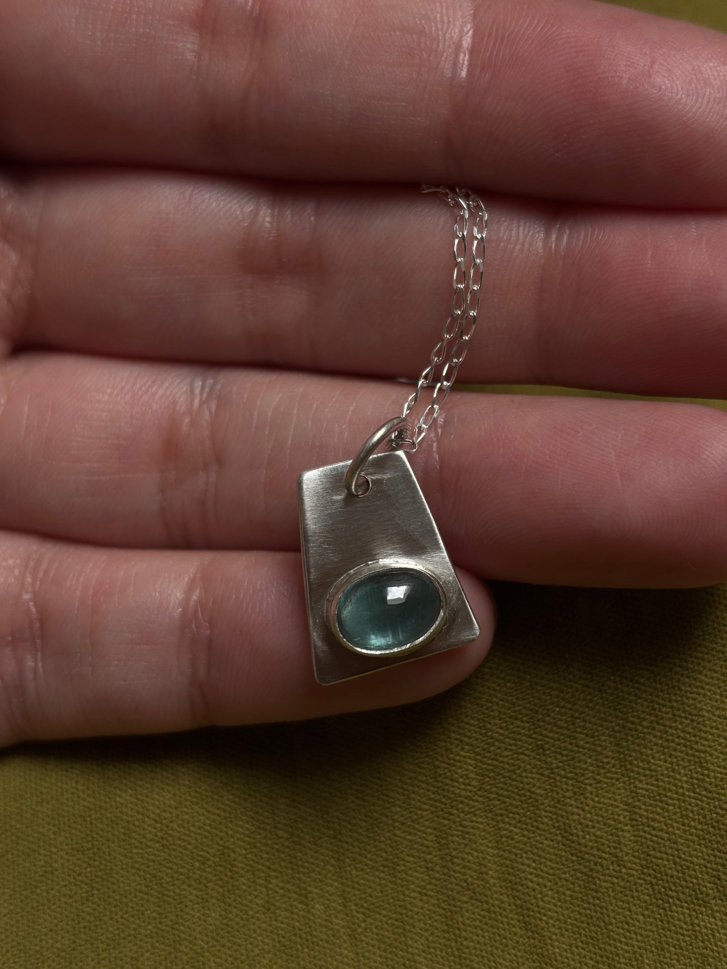 Blue fluorite necklace