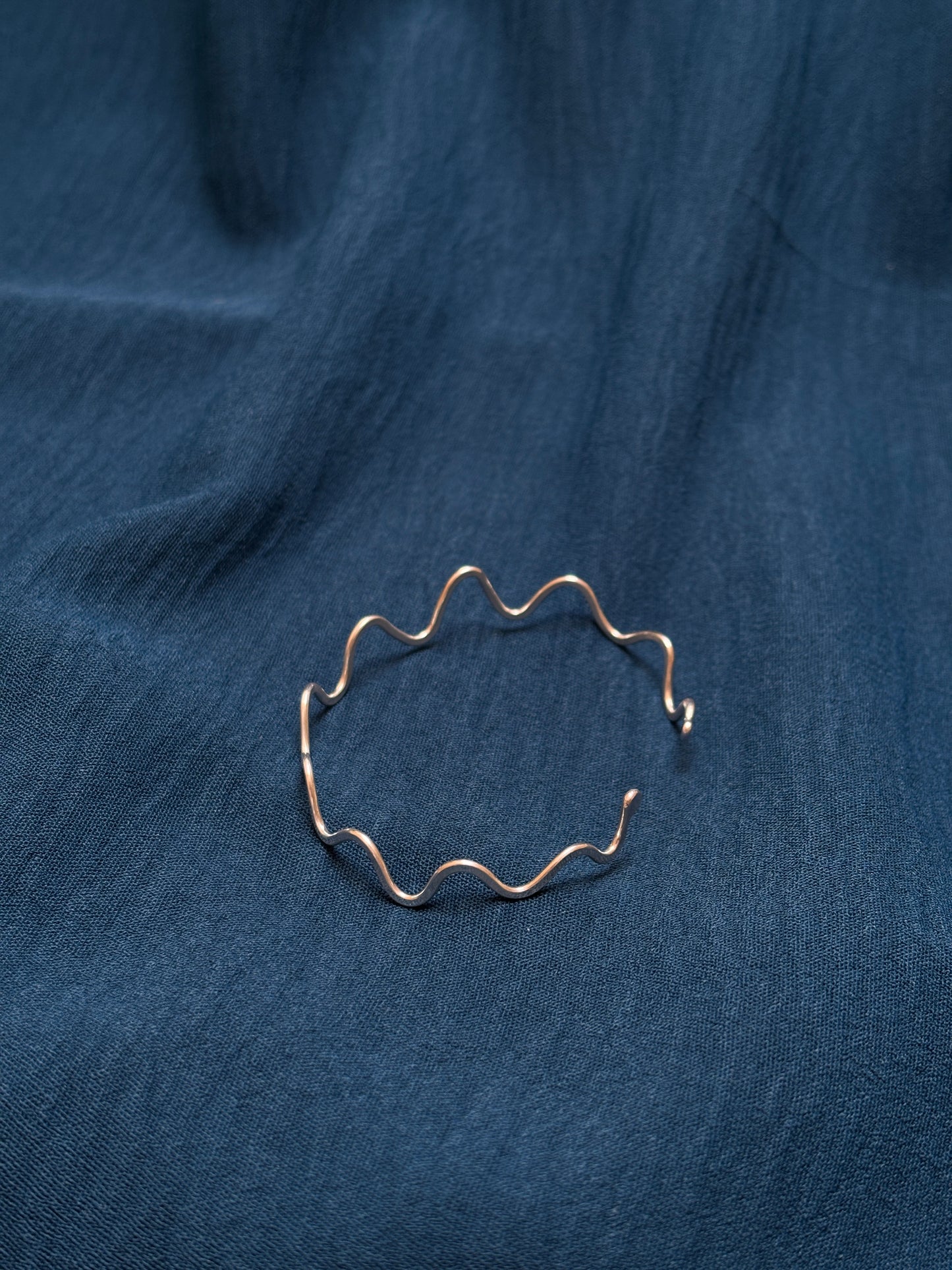 Wavy hammered cuff